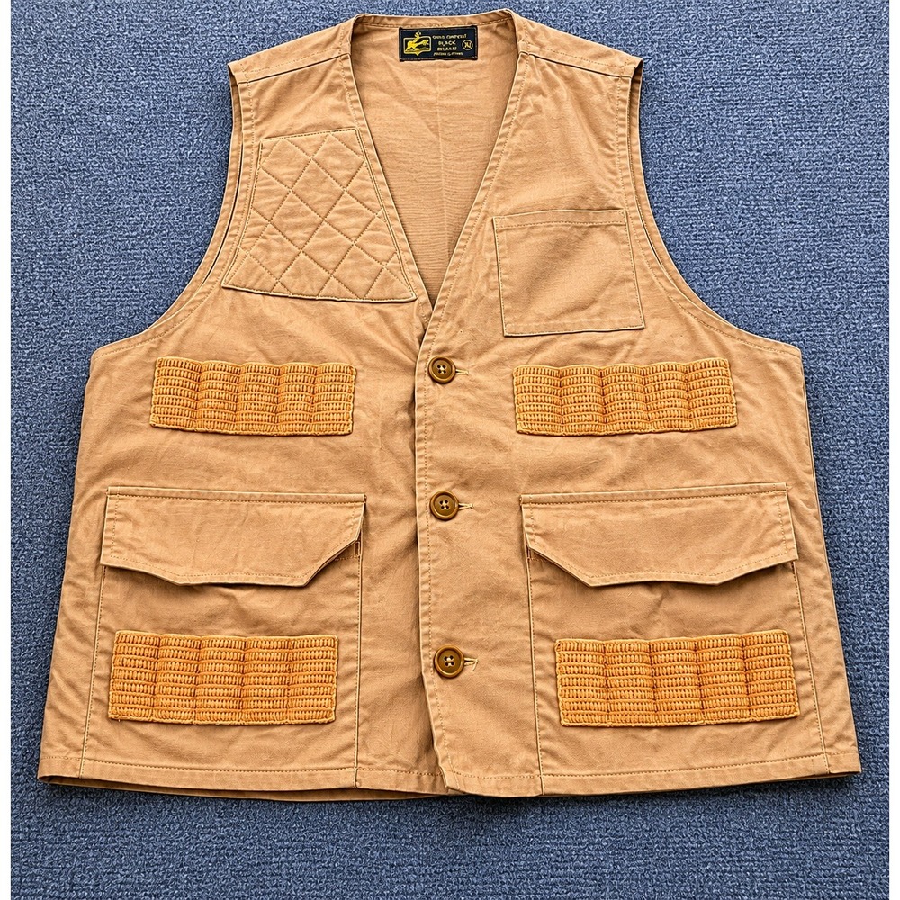 Vintage‎ Kmart Mens Cotton Duck Canvas Hunting Vest Tan Brown Shell Loops Size M